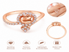 Orisil Jewels 925 Sterling Silver Adjustable Ring for Women | CZ Sparkling Design | BIS Hallmarked | Silver & Rose Gold Colour | Gift for Women and Girls