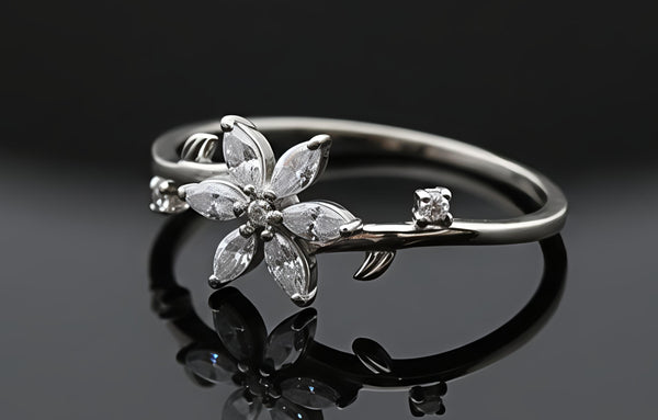 92.5 Sterling Silver "Floral Vine" Signature Ring