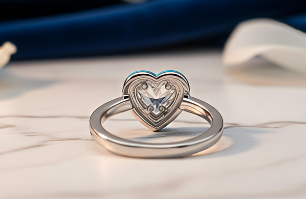 Orisil Heart-Enamel Sterling Silver Ring