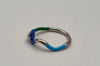 Orisil Contemporary Enamel Silver Wave Band