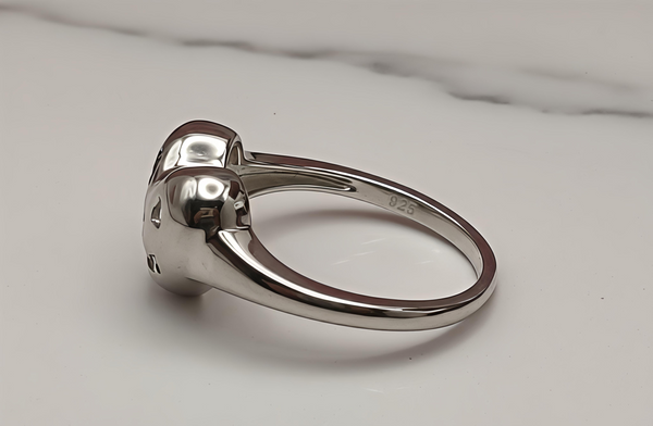 Orisil Playful Heart-Skull Motif Statement Ring