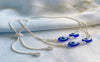 925 Sterling Silver Evil Eye Adjustable Bracelet & Anklet Set