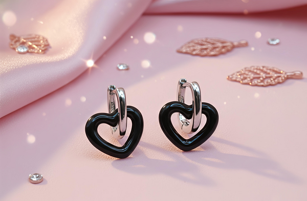 Contemporary Dual-Tone Silver Circular Hoops