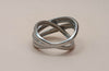 Exquisite Criss-Cross Pavé Silver Ring 💍