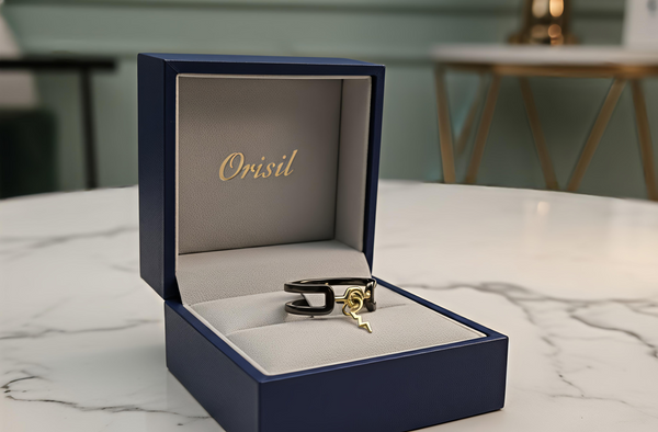 Orisil Electrifying Lightning Motif Statement Ring