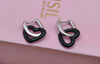 Contemporary Dual-Tone Silver Circular Hoops