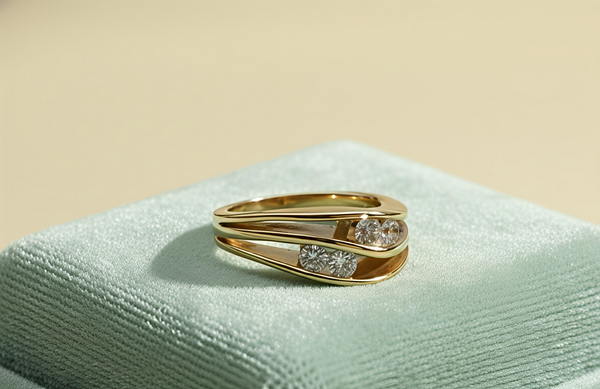 Elegant Wave Triple-Band Silver Ring