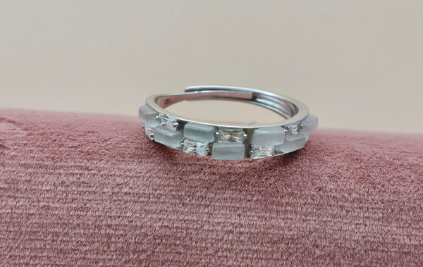 Orisil Jewels: Elegant Geometric Mosaic Ring Crafted in 92.5 Silver