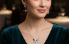Crystal Butterfly Necklace & Earrings Set