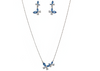 Crystal Butterfly Necklace & Earrings Set