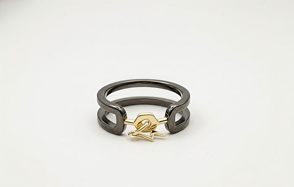 Orisil Electrifying Lightning Motif Statement Ring