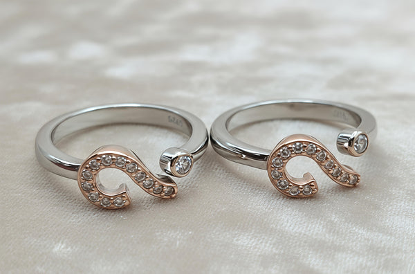 Elegant Heart 92.5 Silver Toe Rings