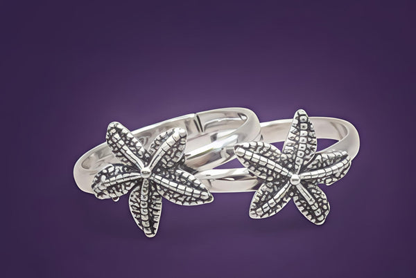 Designer Silver Toe Rings (92.5 Purity)