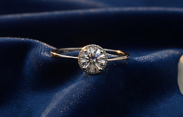 Radiant 925 Sterling Silver Solitaire Halo Ring