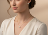 Orisil Jewels™ Star-Shaped Mother of Pearl Necklace & Earrings Set in 92.5 Silver.