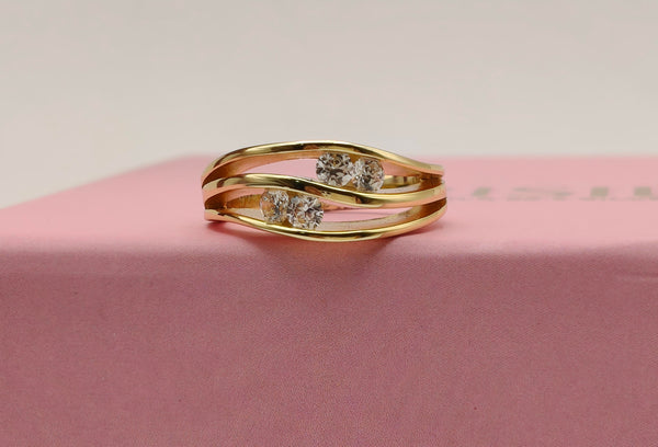 Elegant Wave Triple-Band Silver Ring