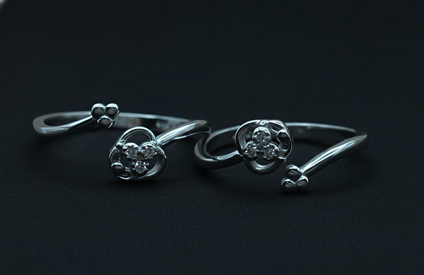 Elegant Sparkling Adjustable Toe Rings (Bichhiya)