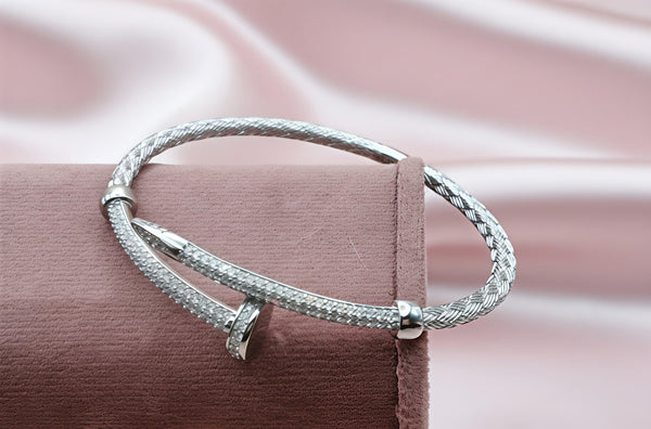 Iconic 925 Sterling Silver Nail Bracelet