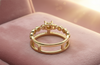 Elegant Gold Double-Band Diamond Ring