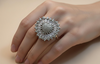 Orisil Jewels Heart-in-Bloom Statement Ring – 92.5 Sterling Silver