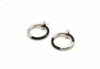 Elegant Dual-Tone Silver Hoop Earrings