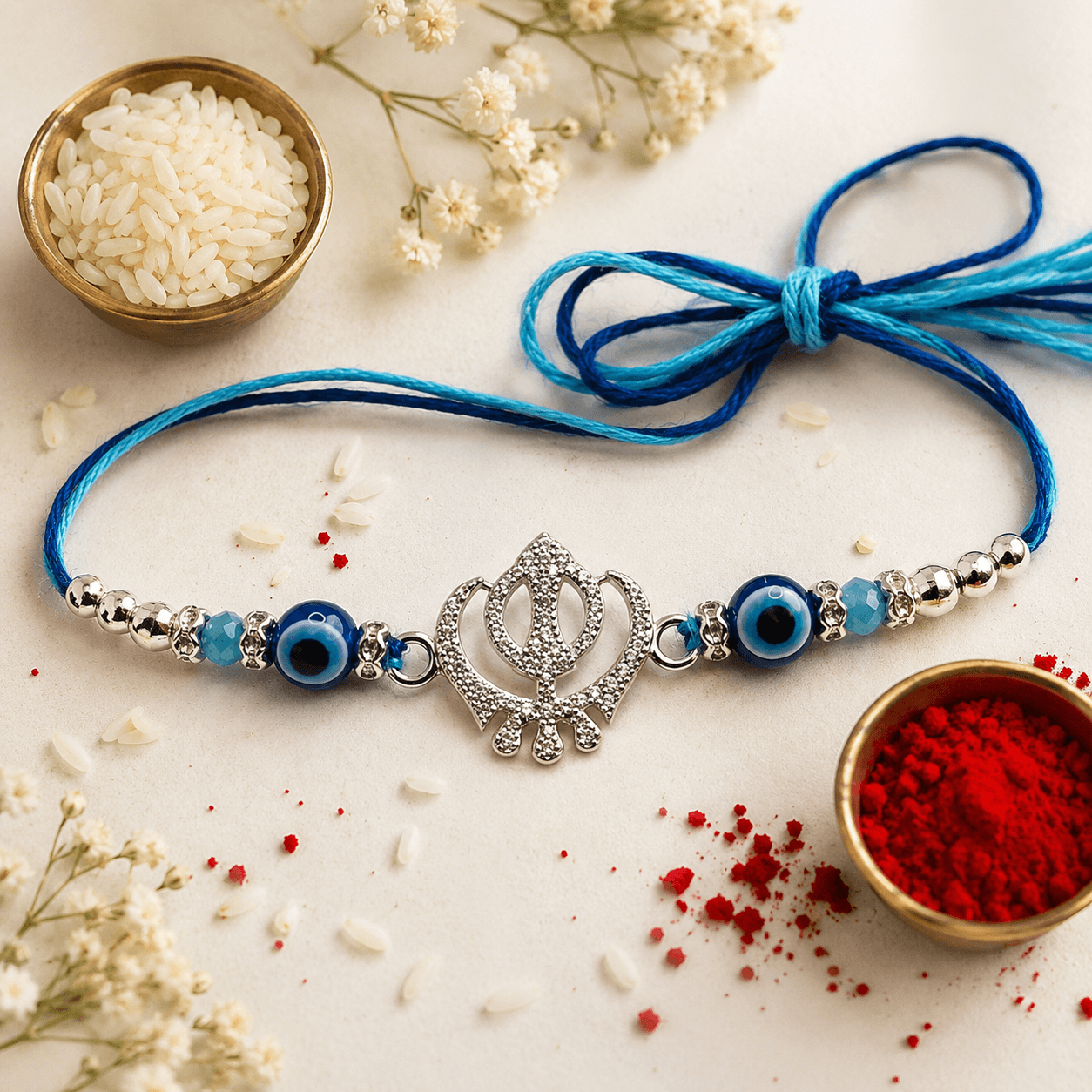 925 Silver Rakhi|Raksha Bandhan Rakhi for Brother | Gift for Men & Boys view 2