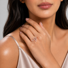 Orisil Jewels 925 Sterling Silver Adjustable Ring for Women | CZ Sparkling Design | BIS Hallmarked | Silver & Rose Gold Colour | Gift for Women and Girls