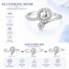 Orisil Jewels 925 Sterling Silver Adjustable Ring for Women | CZ Sparkling Design | BIS Hallmarked | Silver & Rose Gold Colour | Gift for Women and Girls