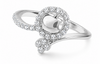 Orisil Jewels 925 Sterling Silver Adjustable Ring for Women | CZ Sparkling Design | BIS Hallmarked | Silver & Rose Gold Colour | Gift for Women and Girls