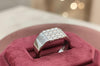 92.5 Sterling Silver Geometric Gents Ring...