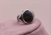 92.5 Sterling Silver Bold Onyx Statement Gents Ring.