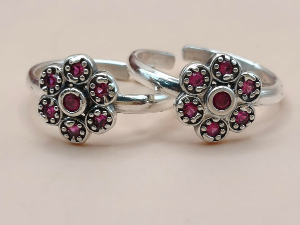 Designer Silver Toe Rings (92.5 Purity).