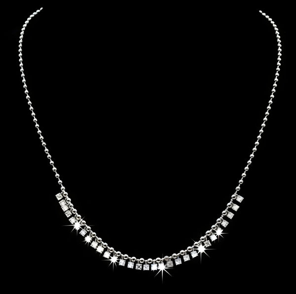 92.5 Sterling Silver Crystal Fancy Chain