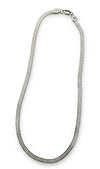 92.5 Sterling Silver Sleek Flat-Link Gents Chain