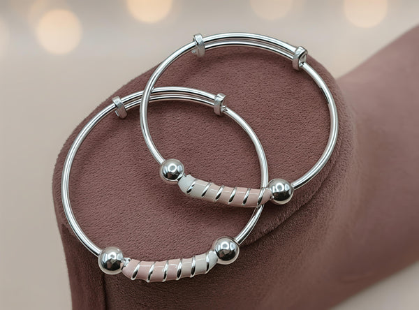 92.5 Sterling Silver Adjustable Baby Kada.