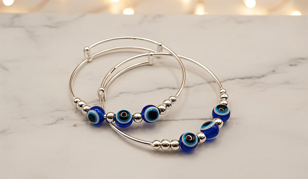 92.5 Sterling Silver Adjustable Baby Nazariya (Evil Eye)