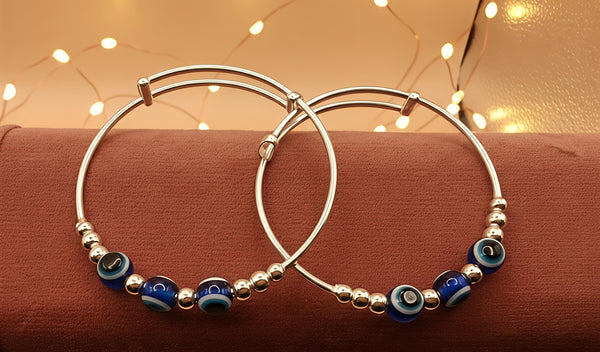 92.5 Sterling Silver Adjustable Baby Nazariya (Evil Eye)