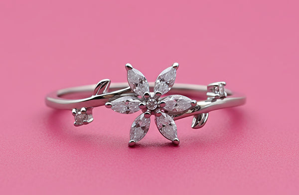 92.5 Sterling Silver "Floral Vine" Signature Ring