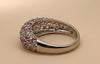 Sparkling Pink &amp; White Pave-Set Band Ring