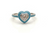 Orisil Heart-Enamel Sterling Silver Ring
