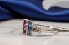 Orisil Multi-Gemstone Sterling Silver Ring