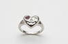 Orisil Playful Heart-Skull Motif Statement Ring