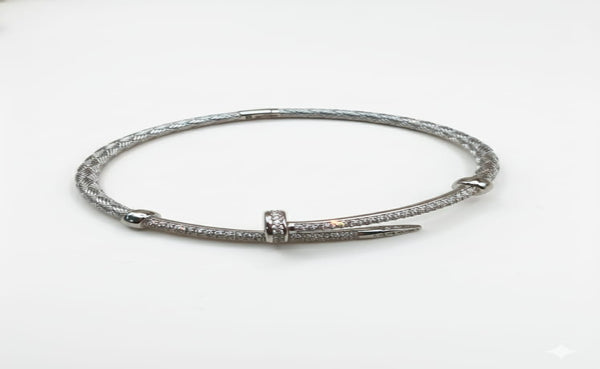 Iconic 925 Sterling Silver Nail Bracelet