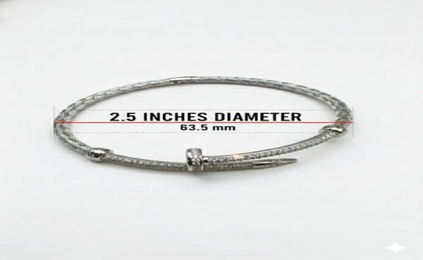 Iconic 925 Sterling Silver Nail Bracelet