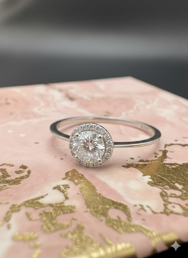 Orisil Jewels: Classic Solitaire Sparkle Ring Crafted with Pure 92.5 Sterling Silver