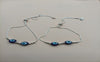 925 Sterling Silver Evil Eye Adjustable Bracelet & Anklet Set