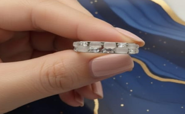 Orisil Jewels: Elegant Geometric Mosaic Ring Crafted in 92.5 Silver