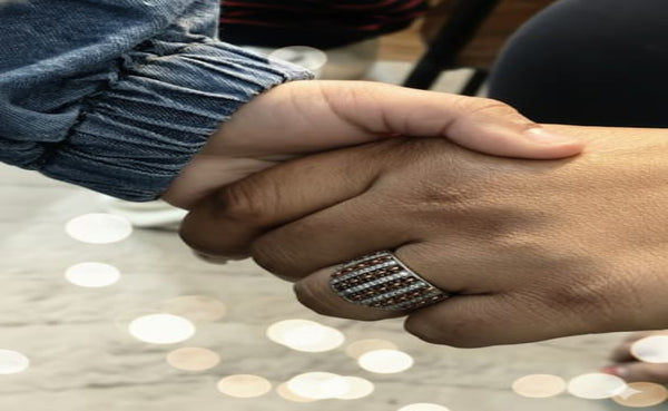 Orisil Jewels: Two-Tone Regal Ribbon Statement Ring Crafted with Pure 92.5 Sterling Silver