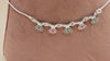 Exquisite Silver Colorful Stone Charms Anklet 💎✨