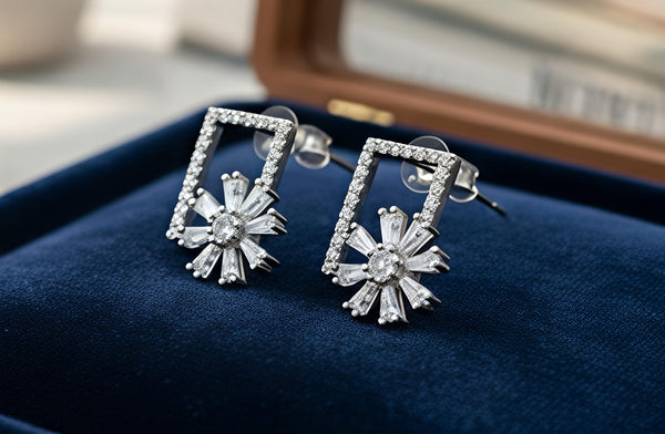 Orisil Jewels: Elegant 92.5 Sterling Silver Long Drop Earrings